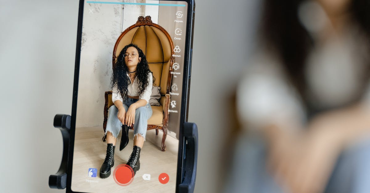 asian content creator filming tiktok video