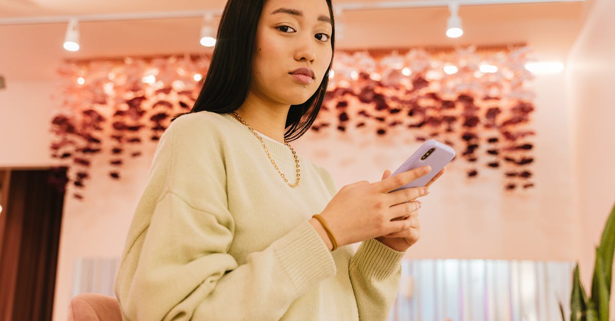 asian woman using smartphone social media